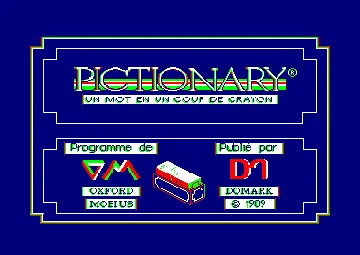 Pictionary (F) (1989) screen shot title